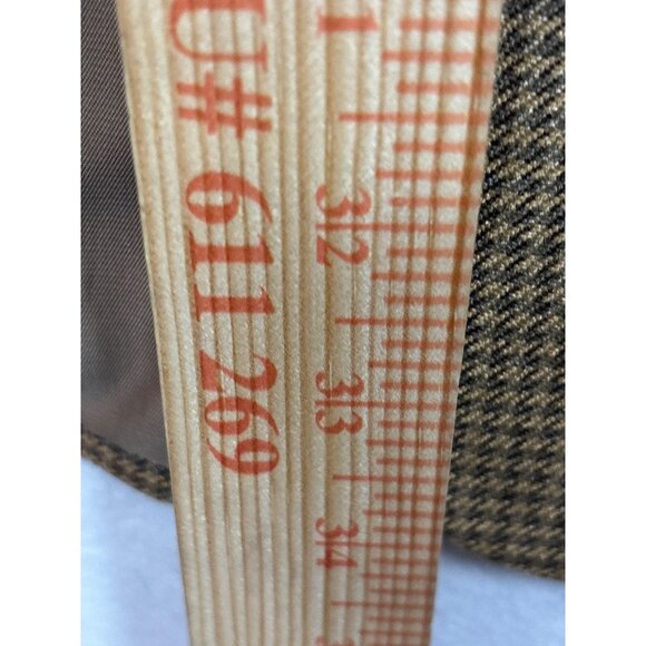 Lauren Ralph Lauren Mens Houndstooth Sport Coat Jacket Tan Size 42R 100 % silk - Picture 8 of 16